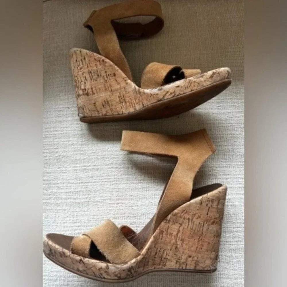 Pedro Garcia Wedge Sandal - Tan Heels - Spring Sandals - Platform Wedges - Wedge